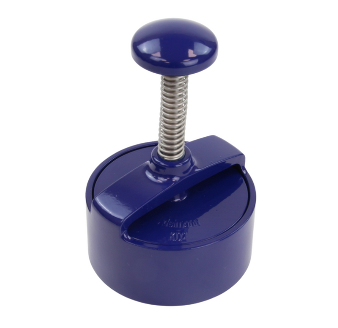 Adelmann Aluminium Hamburgerpers Blauw Ø100mm