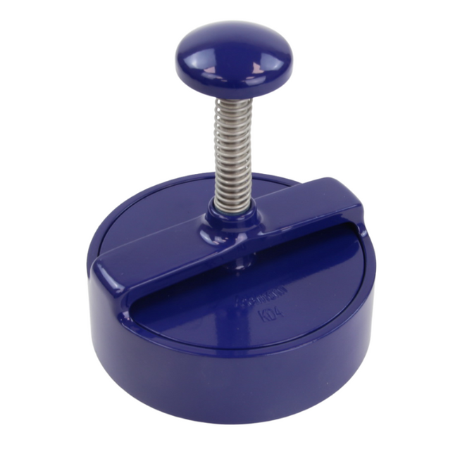 Adelmann Aluminium Hamburgerpers Blauw Ø125mm