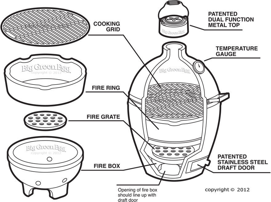 Big Green Egg Big Green Egg XLarge + Integgrated Nest + Handler + Cover