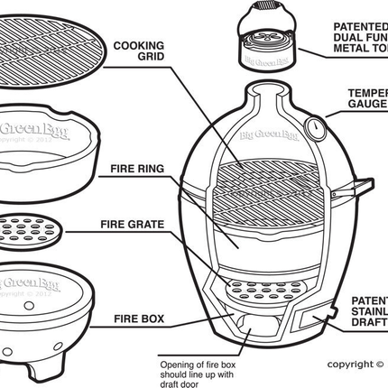 Big Green Egg Big Green Egg XLarge + Integgrated Nest + Handler + Mates  + Cover