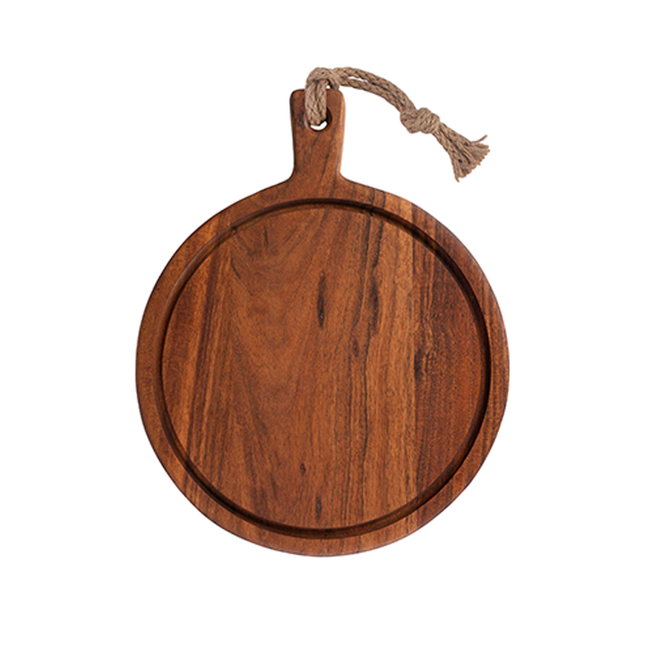 Bowls and Dishes Pure Acacia Wood Serveerplank Rond 34 cm