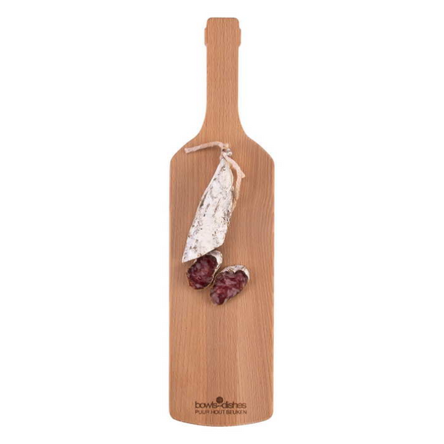 Bowls and Dishes Puur Hout Beuken Wijnfles plank 39 cm