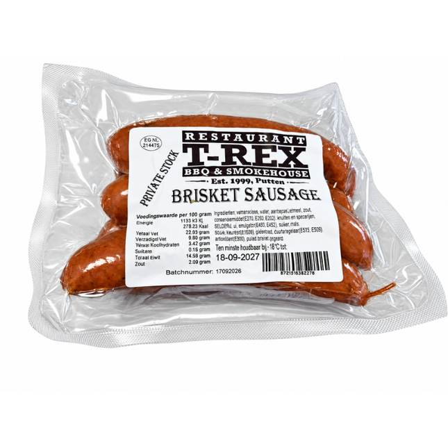 T-Rex T-Rex BBQ Worst Brisket 5 x 80 gram