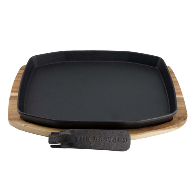 The Bastard The Bastard Sizzling Plate & Holder Cast Iron L/M