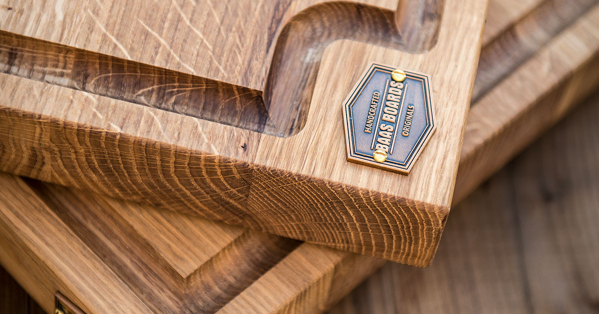 Vuur & Rook Baas Boards Eiken Houten Snijplank Luxe 49 x 36 x 3.8 cm