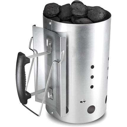Vuur & Rook Bruzzzler Stalen Brikettenstarter 4 kilo + Vuur&Rook Fire Starters / Wokkels Circa 90 stuks / 1,2 kg
