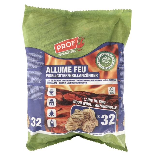 Vuur & Rook Prof Aanmaakwokkels circa 32 stuks / 400 gram
