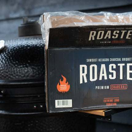 Vuur & Rook Roasted Sawdust Hexagon Charcoal Briketten Tubes 10 kg