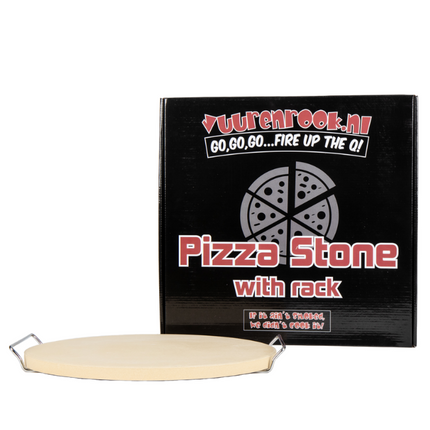 Vuur & Rook Vuur & Rook Universele Pizzasteen Met Rek