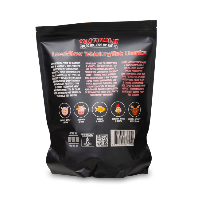 Vuur & Rook Vuur&Rook Hot&Fast Rode Wijn / Eiken Chips 1,5 kg