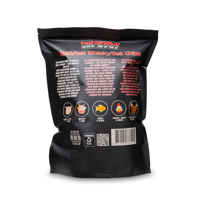 Vuur & Rook Vuur&Rook Low&Slow Whisky / Eiken Chunks 1,5 kg