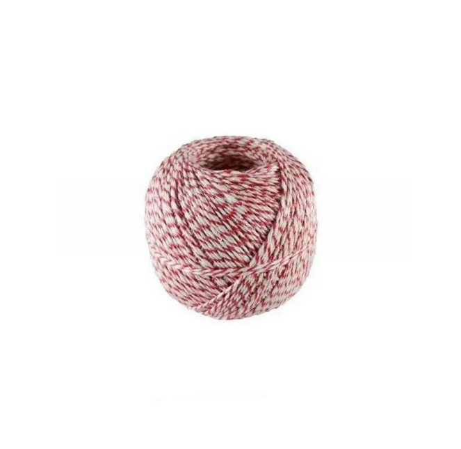 Vuur & Rook Worst garen / touw  rood/wit