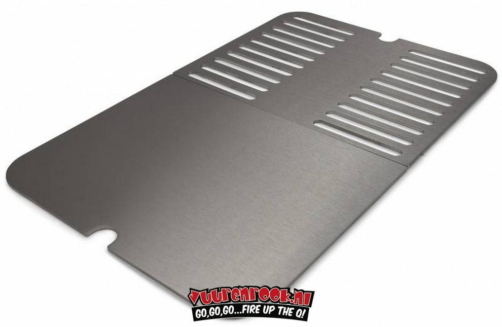 Weber RVS Grillrooster/Plancha tbv Weber Go Anywhere